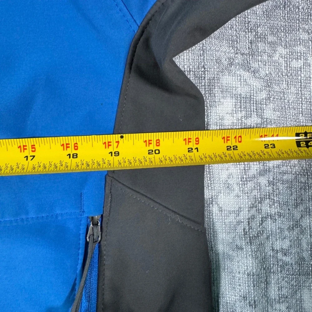 The North Face Apex Bionic Jacket Mens Medium Blue Grey Softshell Windproof Coat